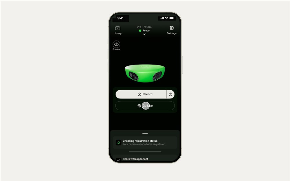 Aplicația Veo Cam: camera conectată și butonul Go Live